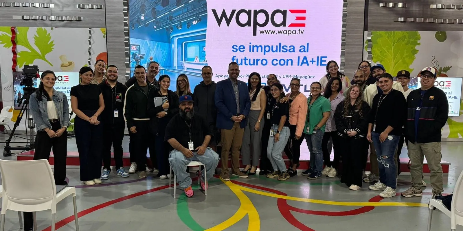WAPA TV team with Nesty Delgado